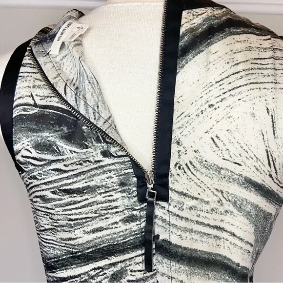 Helmut Lang Method Print Abstract Silk Satin Sleeveless Side Zipper Blouse Small - Picture 10 of 13